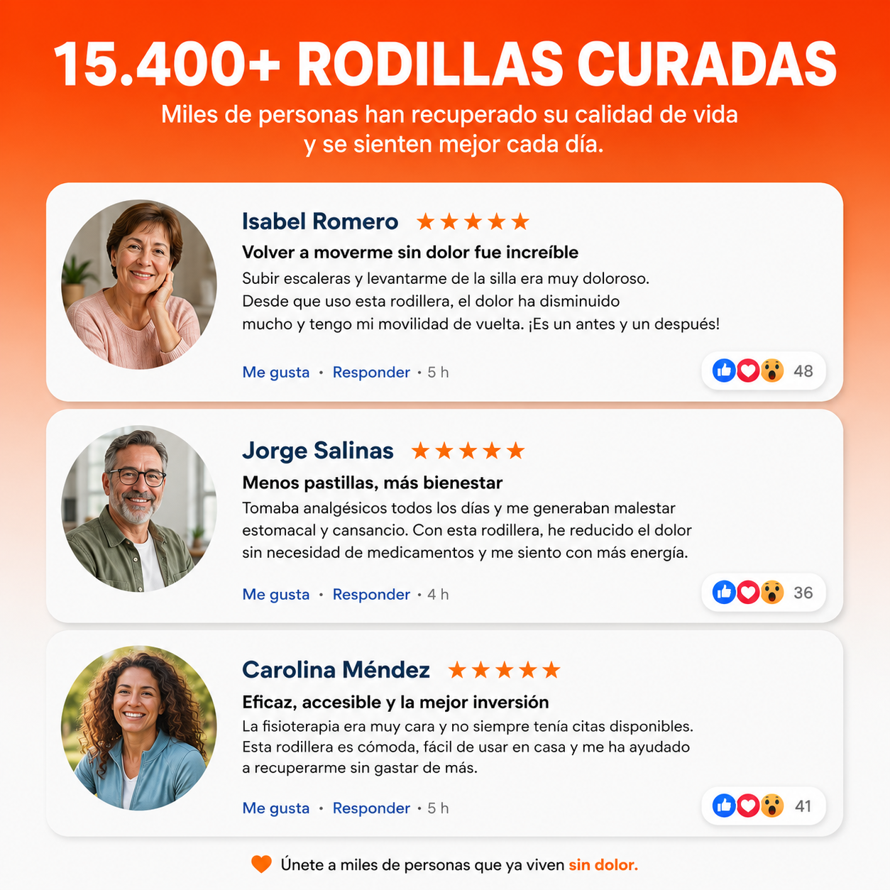 Masajeador de rodilla con terapia de calor